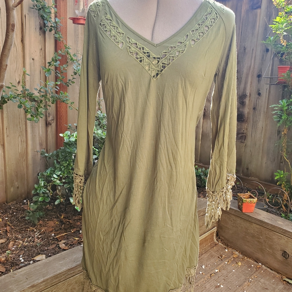 The Pyramid Collection Green Dress